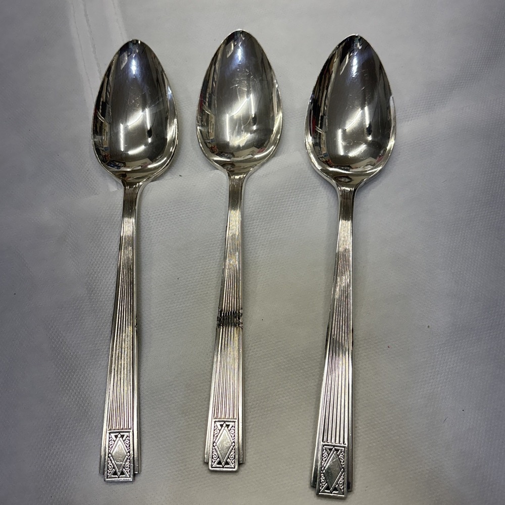 3 Noblesse (Silverplate, 1930) by ONEIDA SILVER Serving Spoons